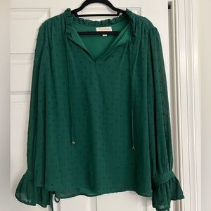 Julie Brown NYC blouse. Emerald green. Sz XL. Never worn